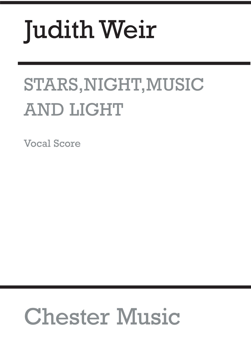 Stars, Night, Music And Light (SATB & Orchestra), Choral Score