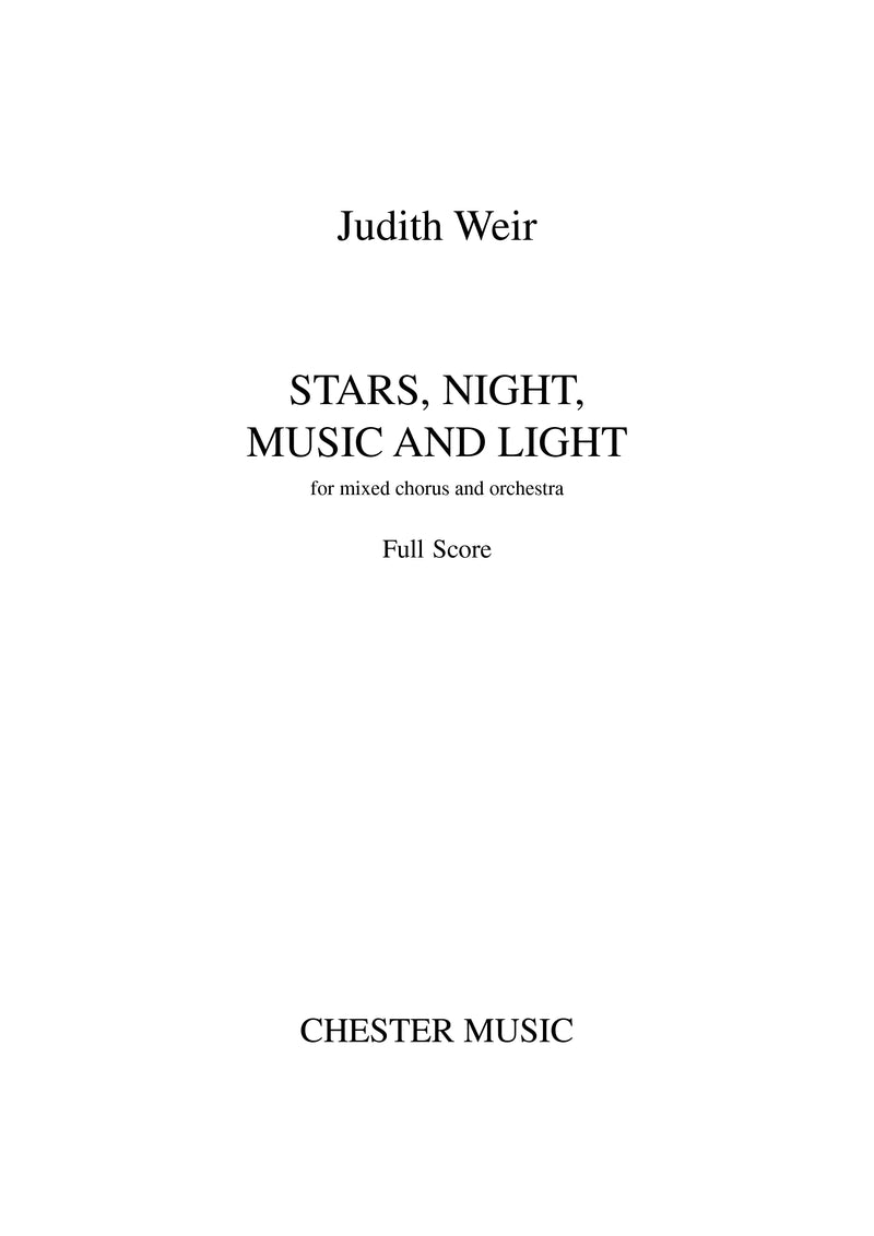 Stars, Night, Music And Light (SATB & Orchestra), Study Score