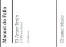 El Amor Brujo (1915 Version) - Vocal Score