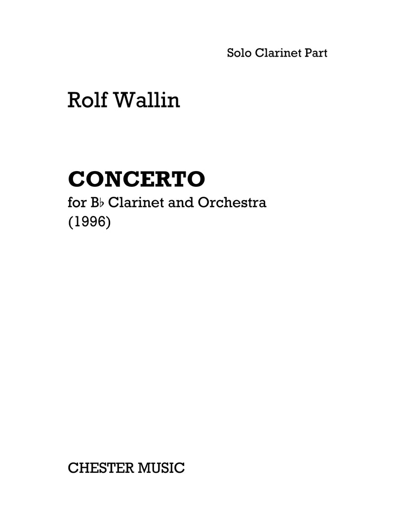 Concerto For B Flat Clarinet And Orchestra