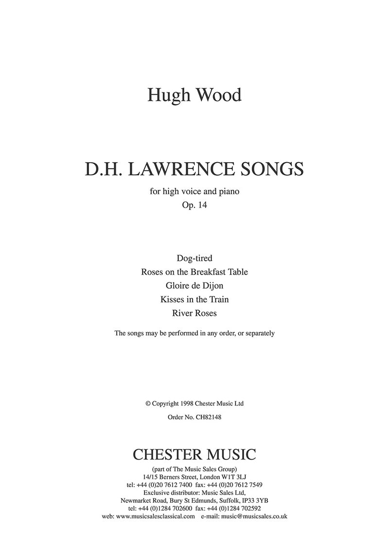 D.H. Lawrence Songs Op.14