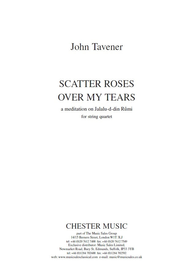 Scatter Roses Over My Tears (Score)