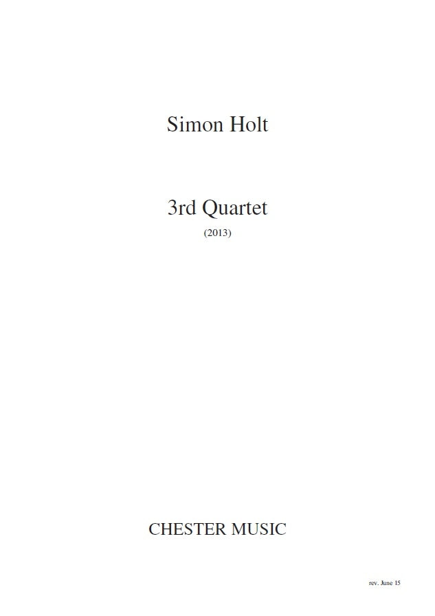3rd Quartet (Score)