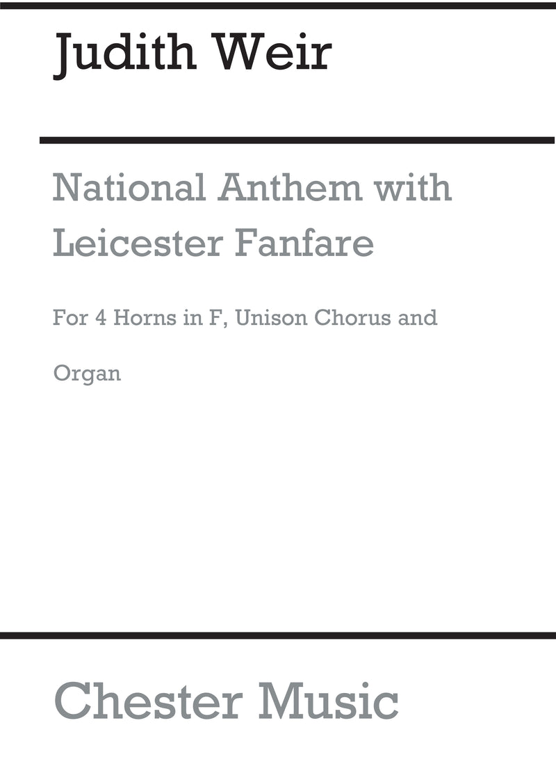 National Anthem with Leicester Fanfare (Choral Score)