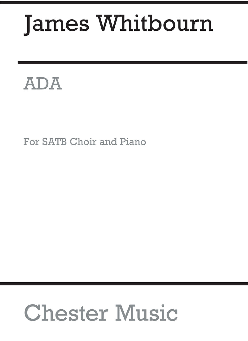 Ada (SATB and Piano)