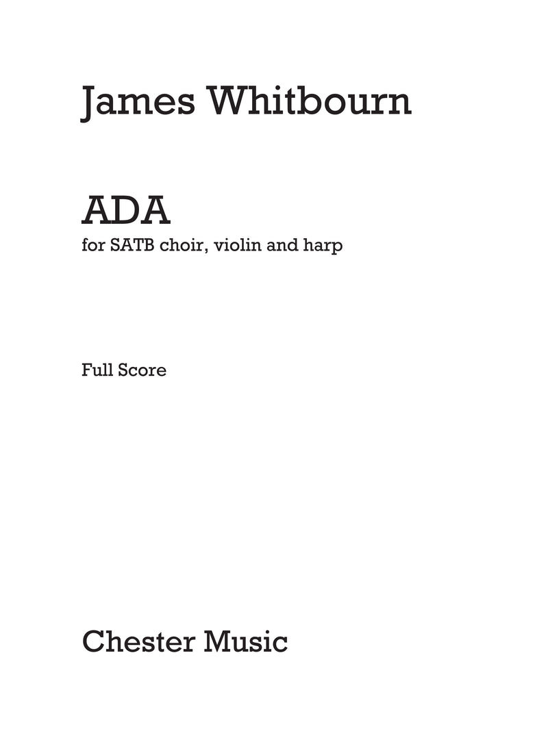 Ada (SATB, Violin and Harp)