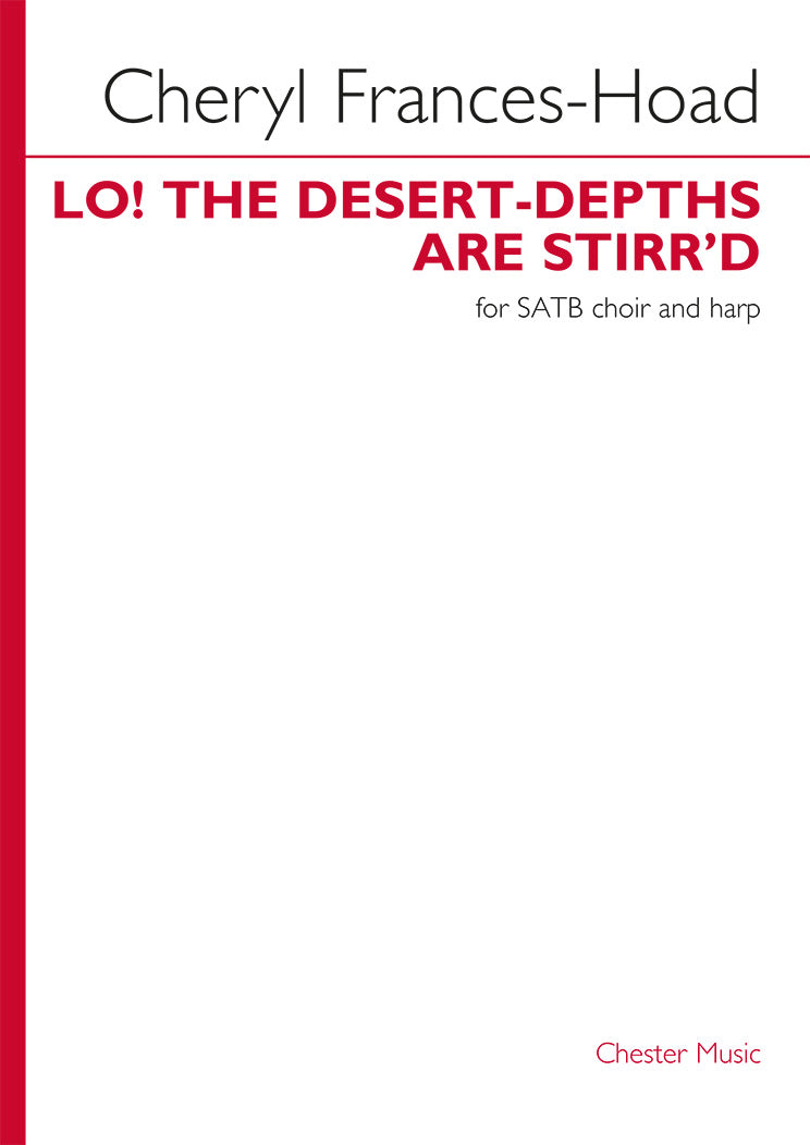 Lo! The Desert-Depths Are Stirr'd (Vocal Score)