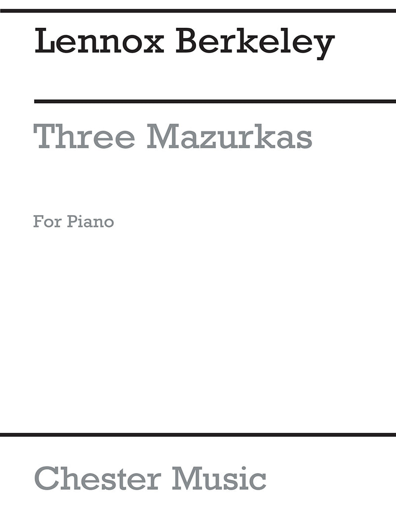 Three Mazurkas For Piano Op.32 No. 1