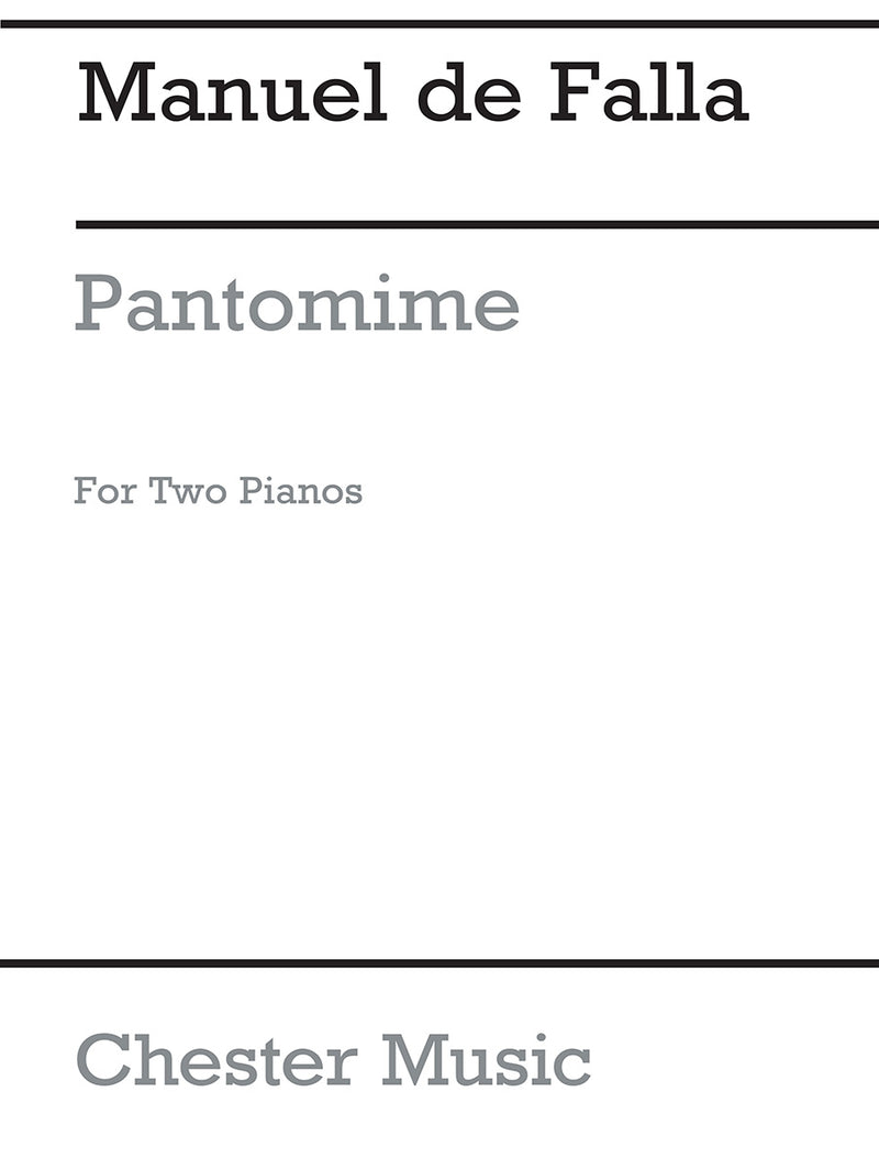 Pantomime For Two Pianos