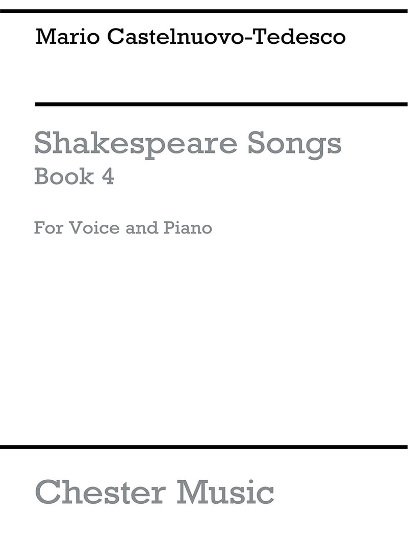 Shakespeare Songs Book 4