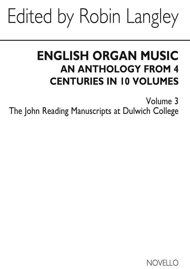 English Organ Music: an anthology from four centuries, vol. 3