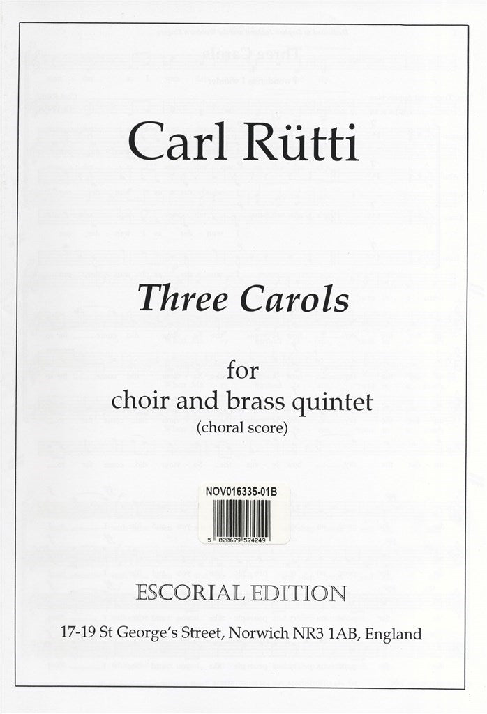 Three Carols (Choral Score)