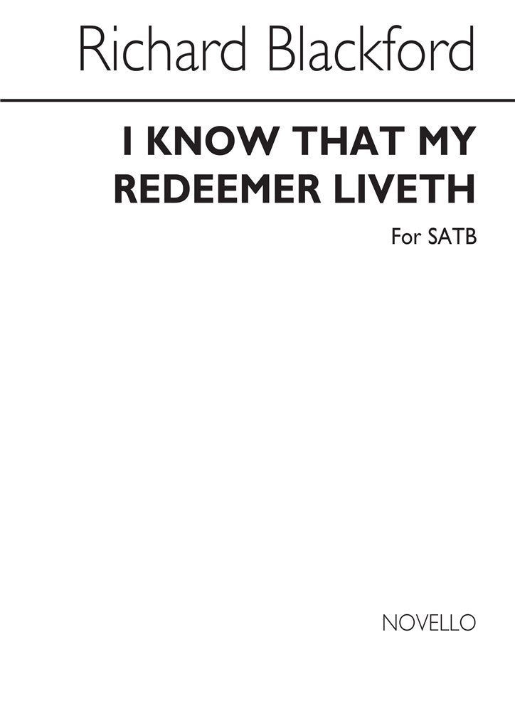 I Know That My Redeemer Liveth