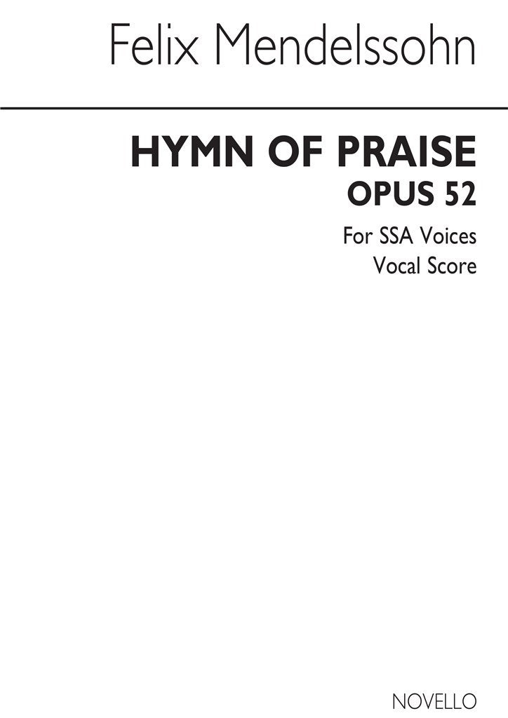 Hymn of Praise (SSA and Piano)