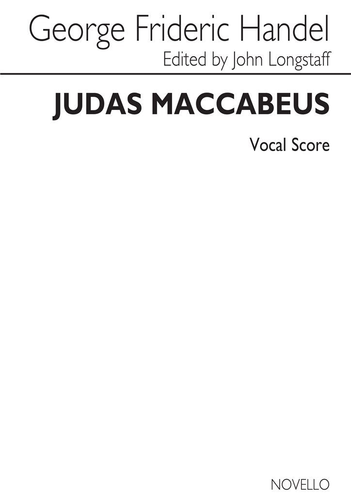 Judas Maccabeus (Mozart) Vocal Score