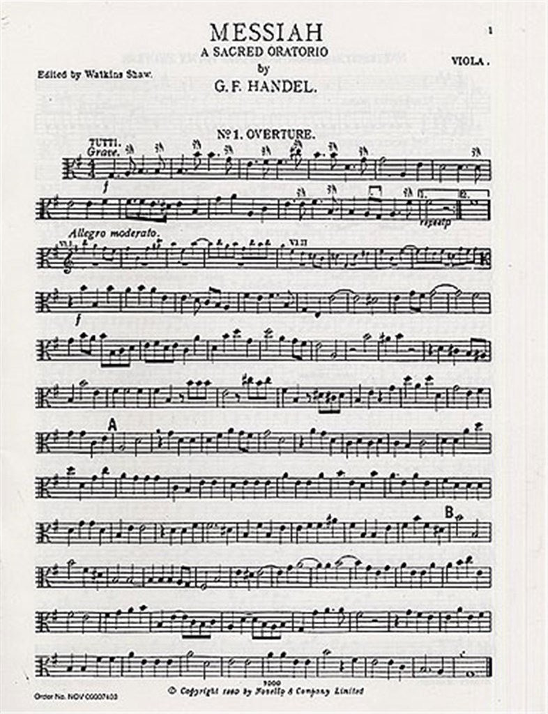 Messiah (ed. Watkins Shaw), Viola part