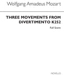 Three Movements From Divertimento K252 (Score)