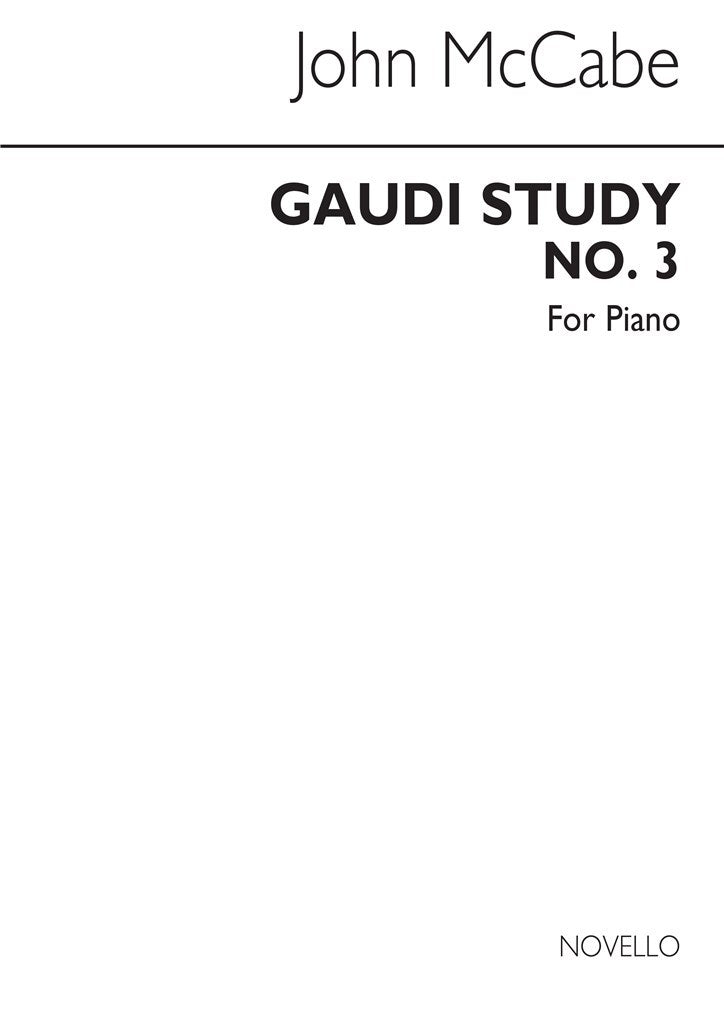 Gaudi Study No.3 for Piano