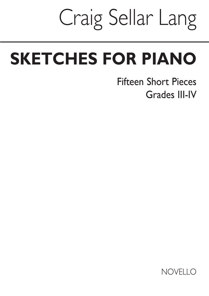 Lang Sketches For Piano 15 Short Pieces