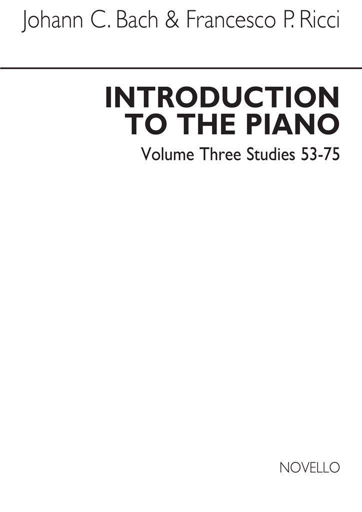 Introduction To The Piano Volume Three