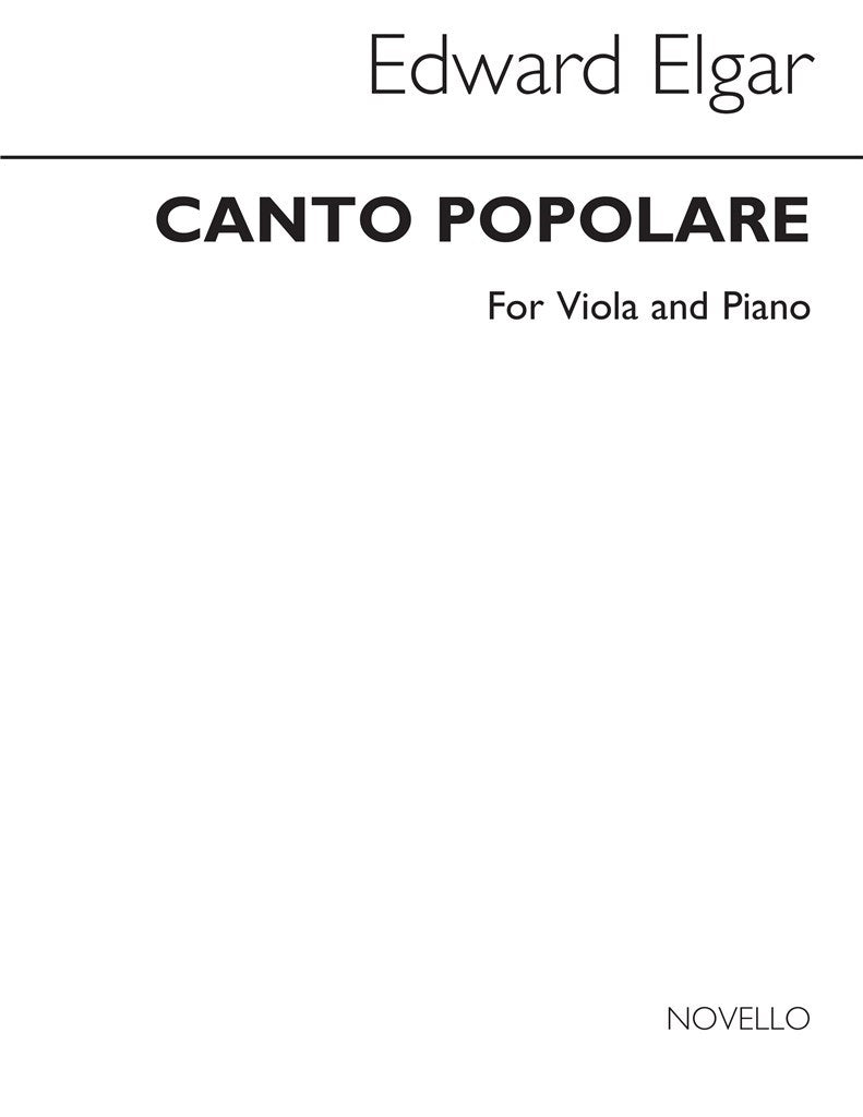 Canto Populare (Viola and Piano)