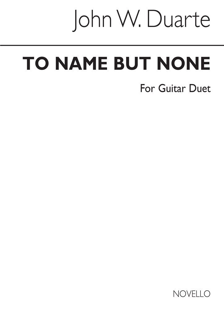 To Name But None for 2 Guitars