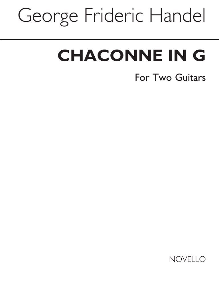 Chaconne In G For Guitar Duet