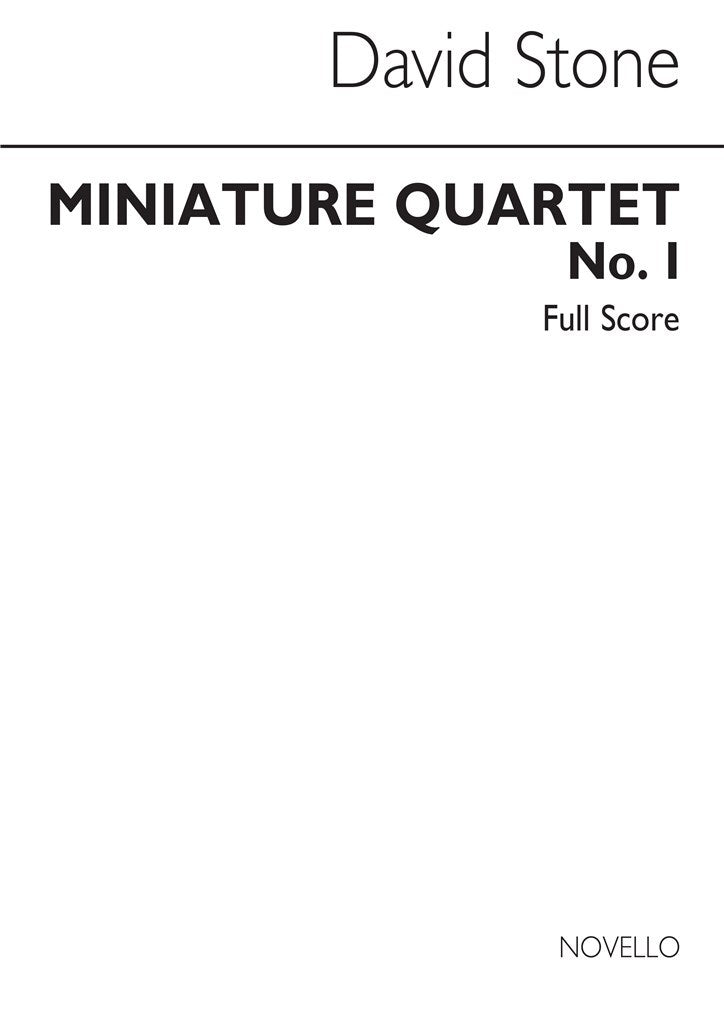 Miniature Quartet No.1 Score