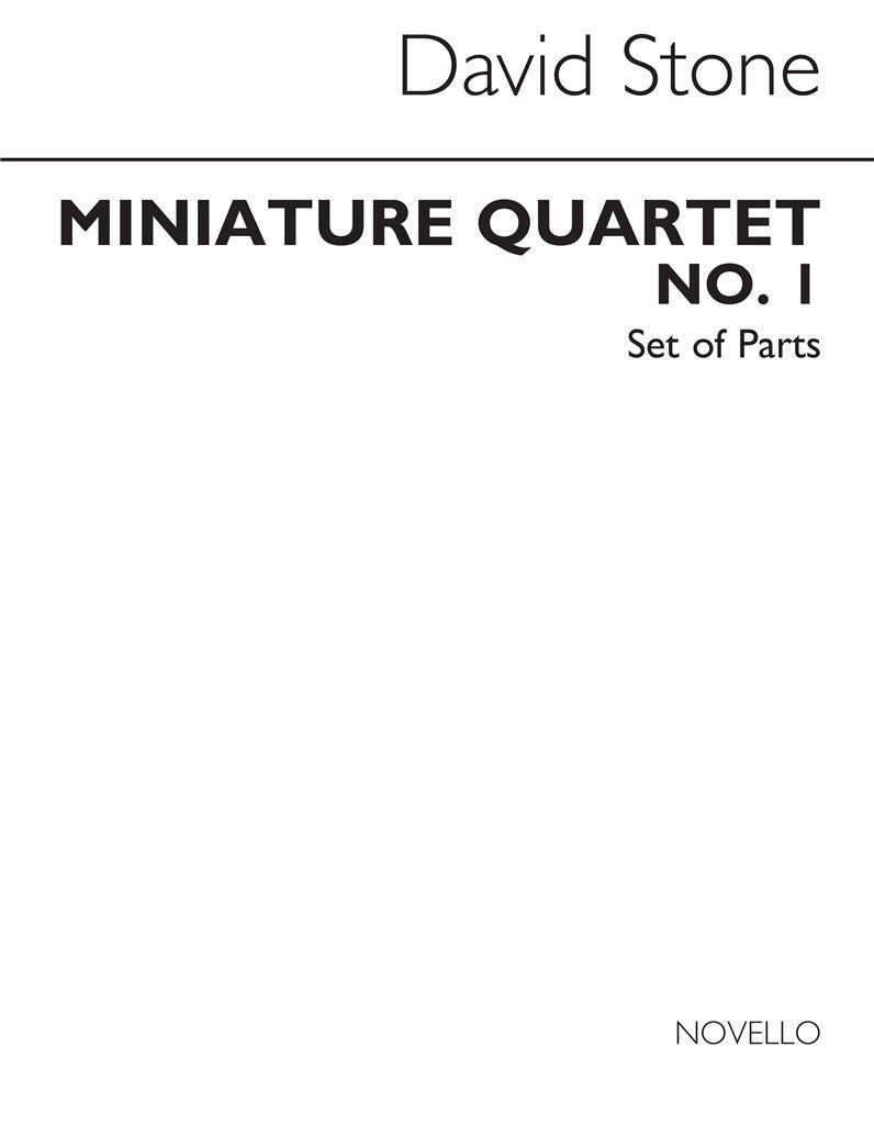 Miniature Quartet No.1 Parts