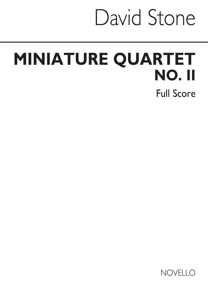 Miniature Quartet No.2 Score