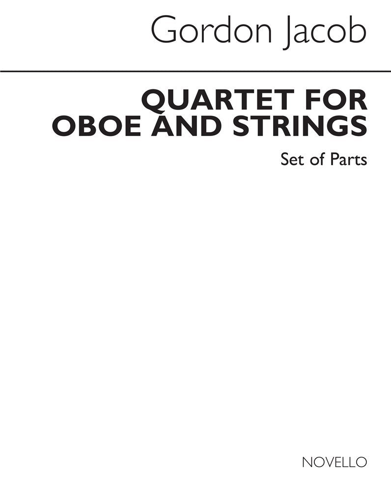 Quartet For Oboe and Strings (Parts)