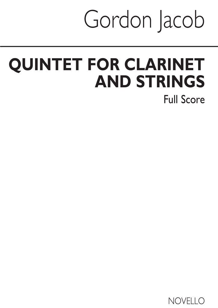 Quintet For Clarinet and Strings