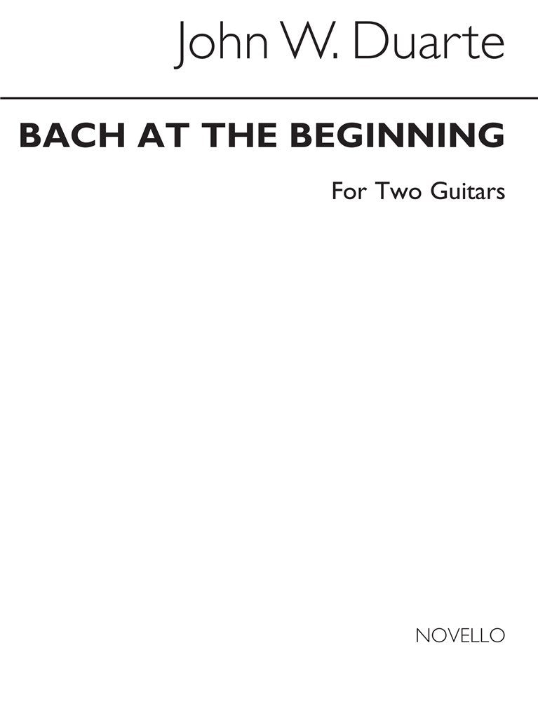 Bach At The Beginning For Two Guitars