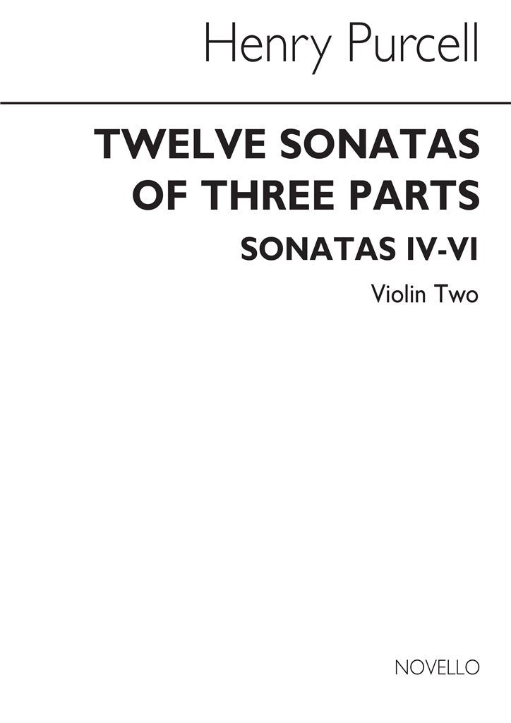 Twelve Sonatas of Three Parts, vol. 2 (Violin 2 part)