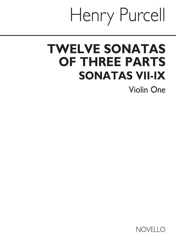 Twelve Sonatas of Three Parts, vol. 3 (Violin 1 part)