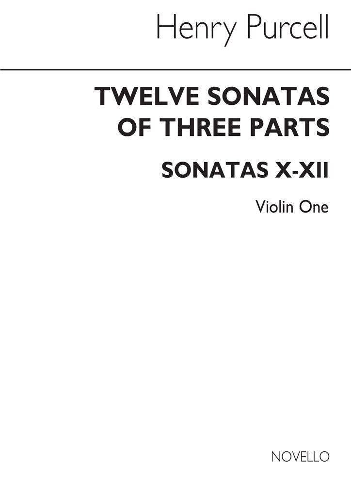 Twelve Sonatas of Three Parts, vol. 4 (Violin 1 part)
