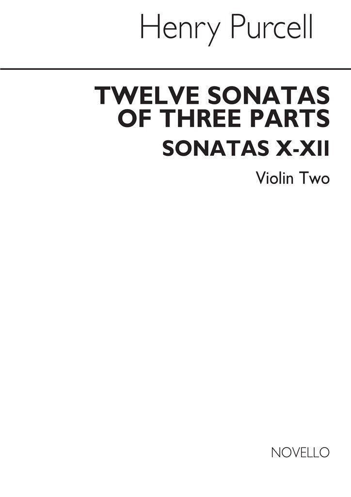 Twelve Sonatas of Three Parts, vol. 4 (Violin 2 part)