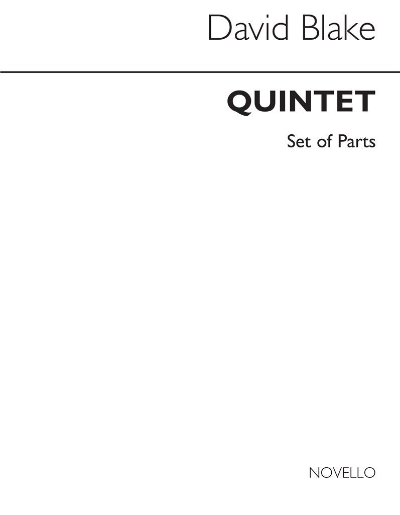 Quintet For Clarinet and Strings (Parts)