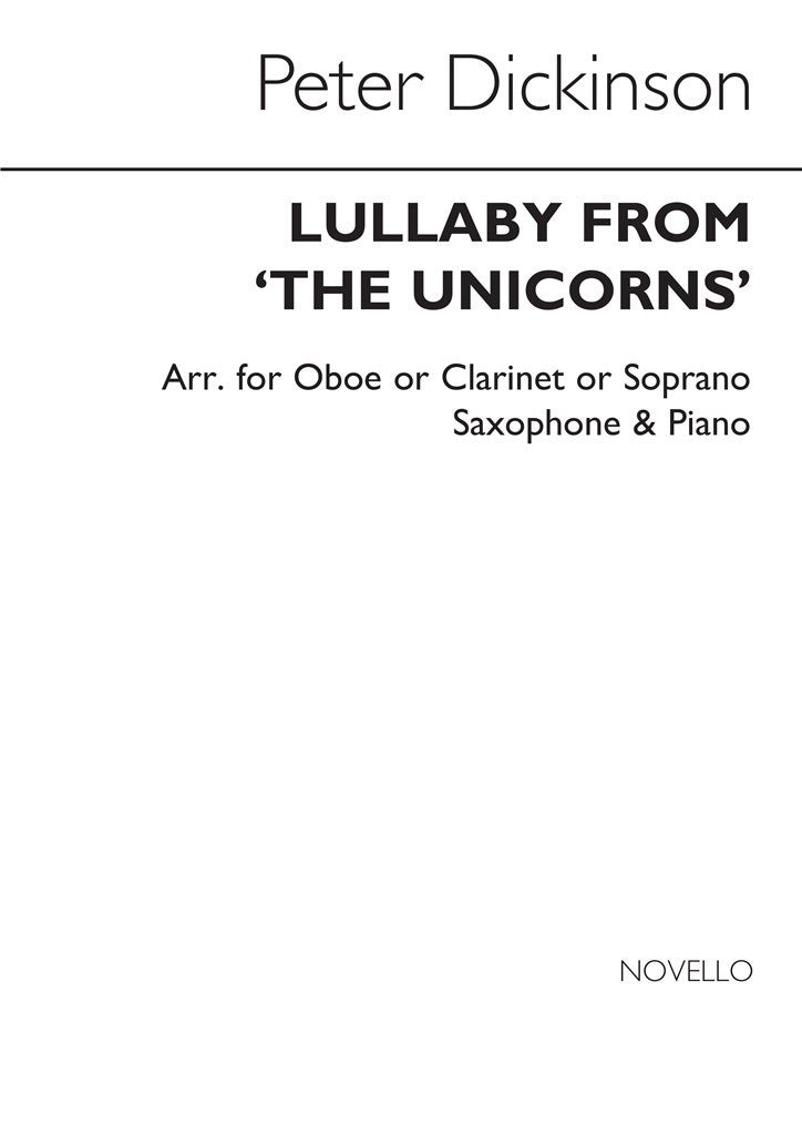 Lullaby From 'The Unicorns' (Clarinet Oboe Piano Accompaniment)