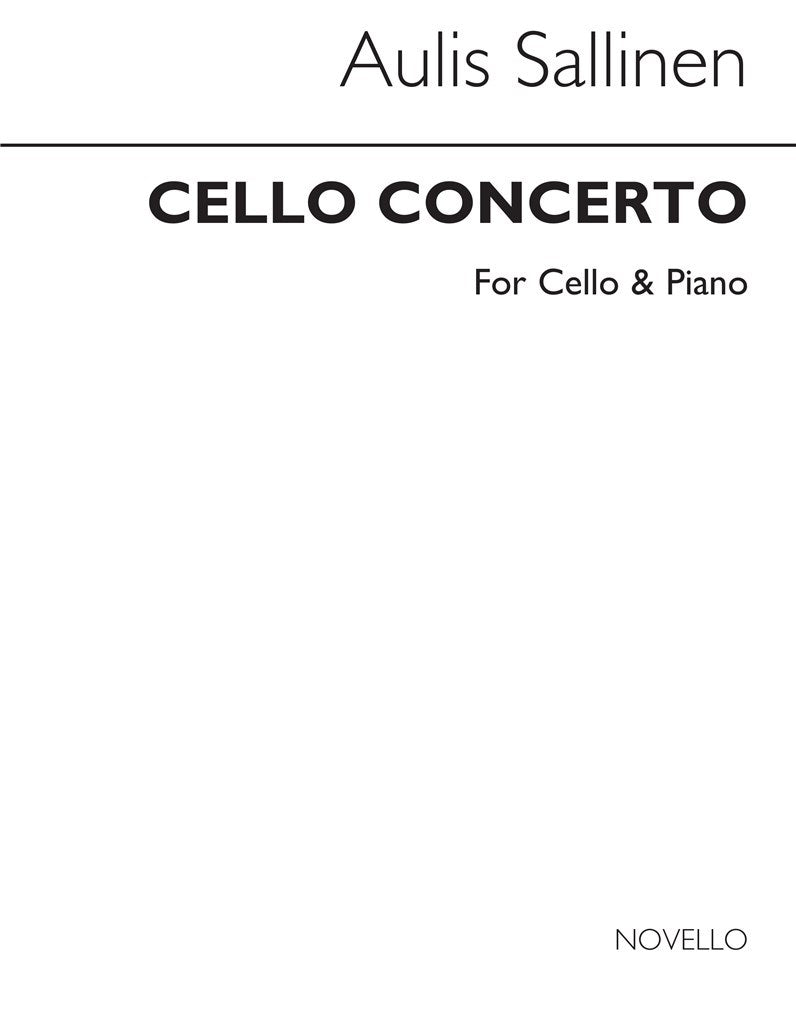 Concerto For Cello (Piano Reduction)