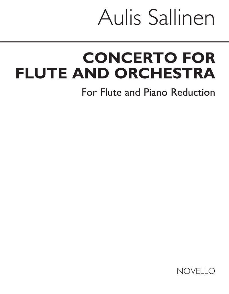 Concerto For Flute and Orchestra (Piano Reduction)