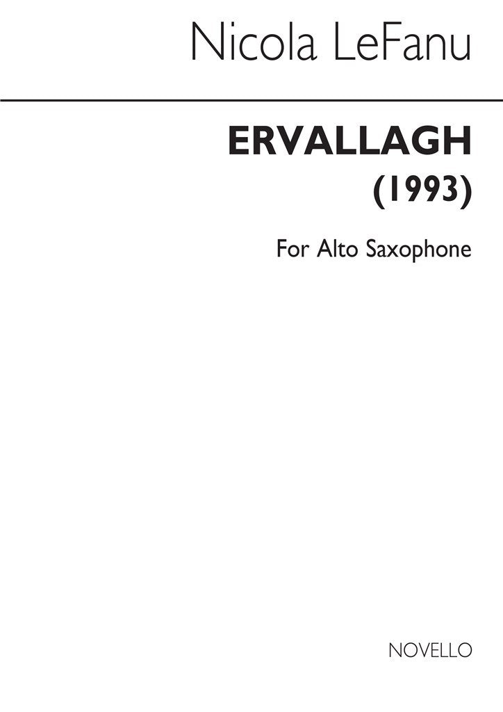 Ervallagh for Solo Alto Saxophone