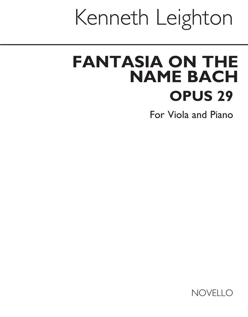 Fantasia On The Name Bach Op.29
