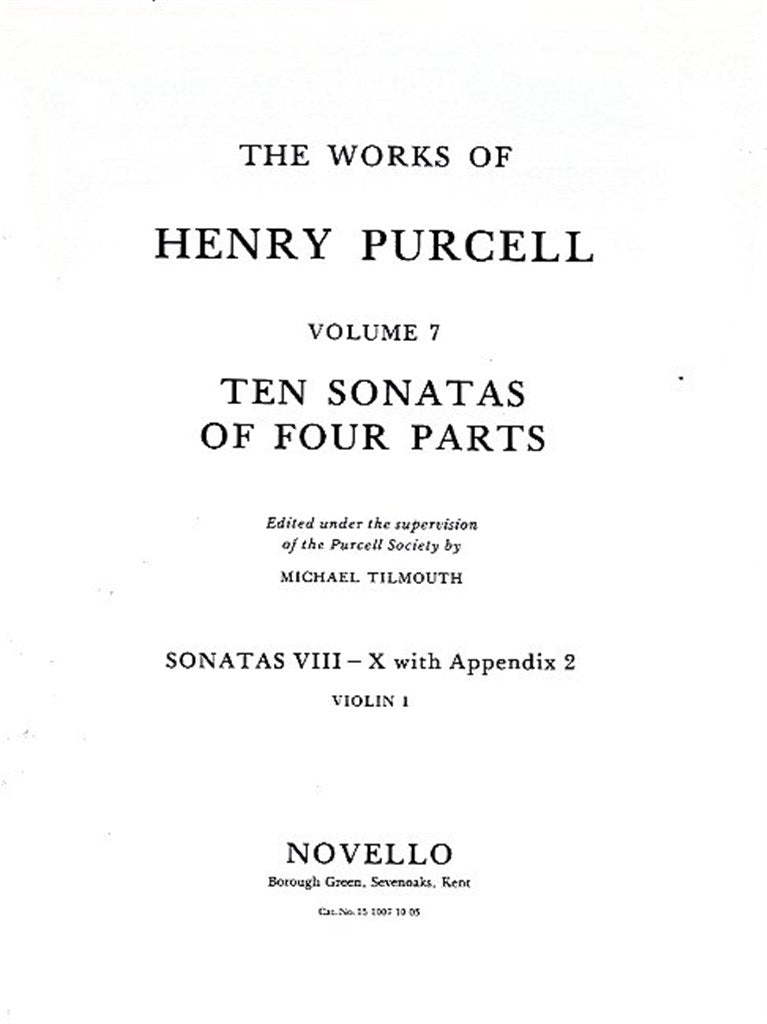 Ten Sonatas of Four Parts, vol. 3 (Violin 1 part)