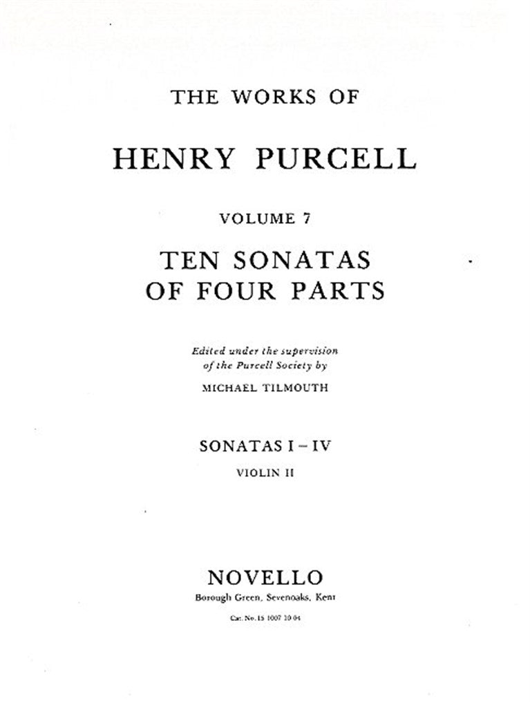 Ten Sonatas of Four Parts, vol. 1 (Violin 2 part)
