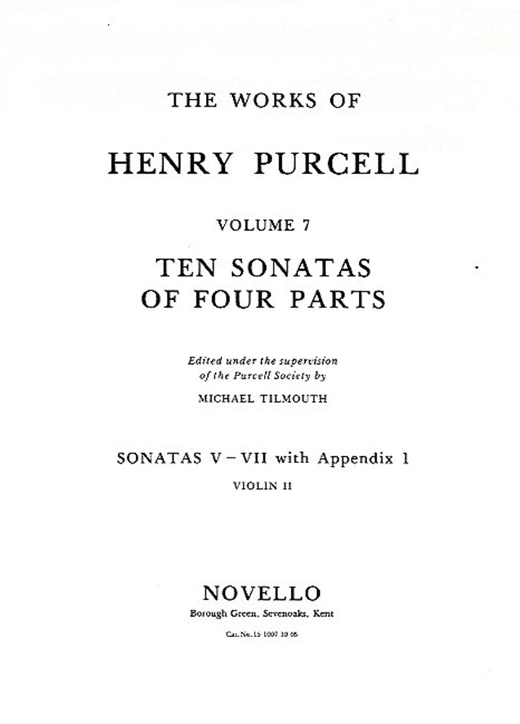 Ten Sonatas of Four Parts, vol. 2 (Violin 2 part)
