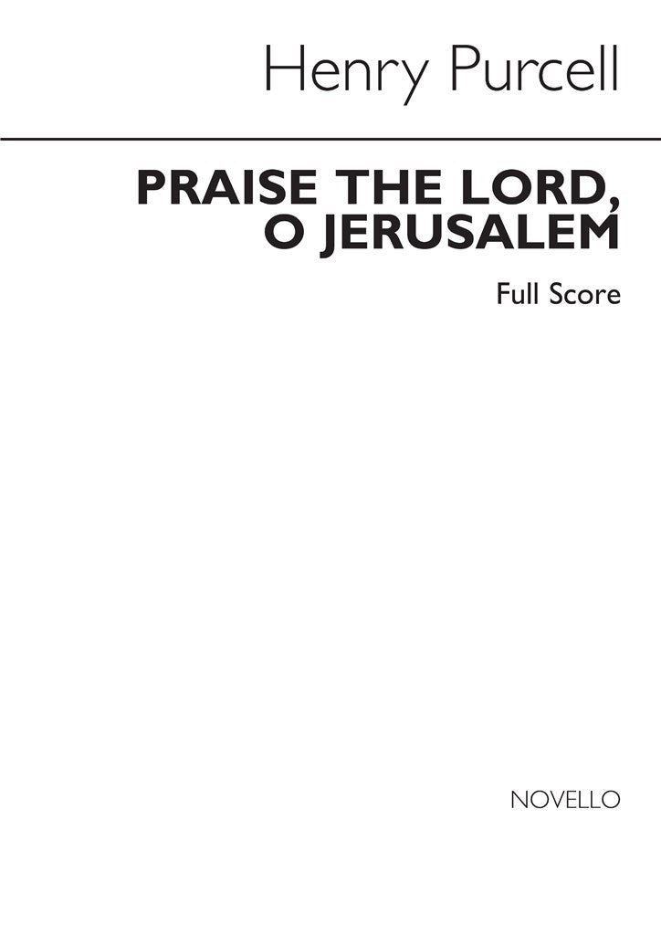 Praise The Lord O Jerusalem (Choral Score)
