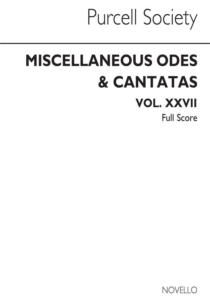 Miscellaneous Odes and Cantatas