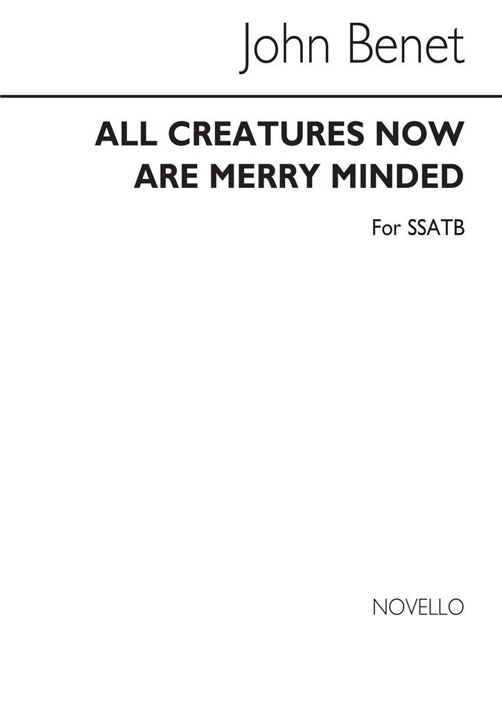 All Creatures Now Are Merry Minded