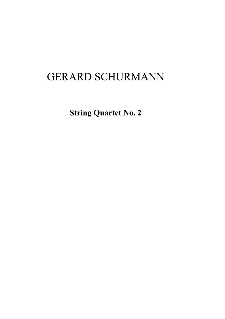 String Quartet No.2 (Parts)